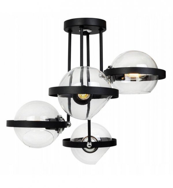 Lampa sufitowa ze szklanymi kloszami - RING 2340/4/B LIGHT HOME