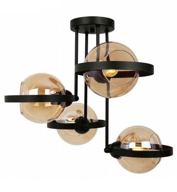 Lampa sufitowa ze szklanymi kloszami - RING HAGA 2345/4/M LIGHT HOME