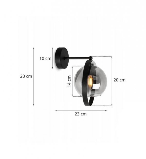 Kinkiet nowoczesny - RING HAGA 2345/K/G LIGHT HOME