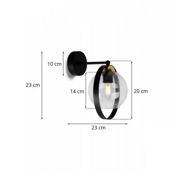 Kinkiet nowoczesny - RING HAGA 2345/K/B LIGHT HOME