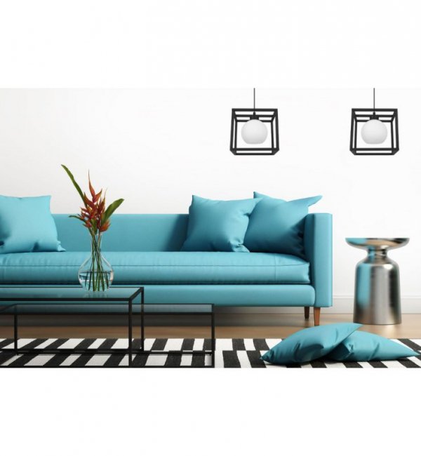 Lampa wisząca ze szklanymi kloszami - ELIZA CAGE 2370/1 LIGHT HOME