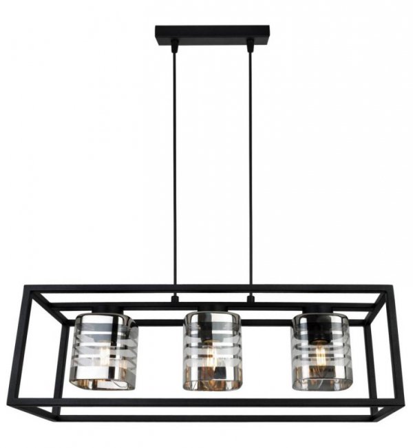 Lampa wisząca ze szklanymi kloszami - HELIX CAGE 2370/3 LIGHT HOME