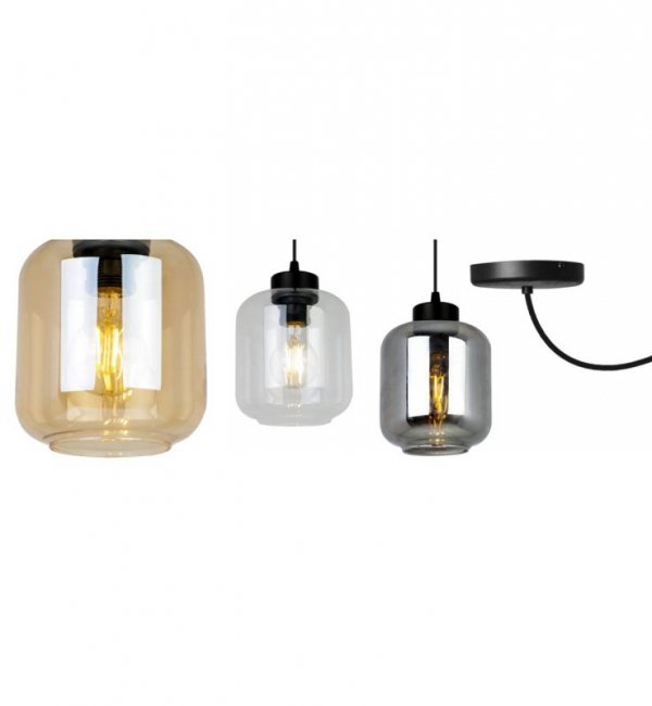 Lampa wisząca ze szklanymi kloszami - SPIDER NOVALJA 2395/1 LIGHT HOME