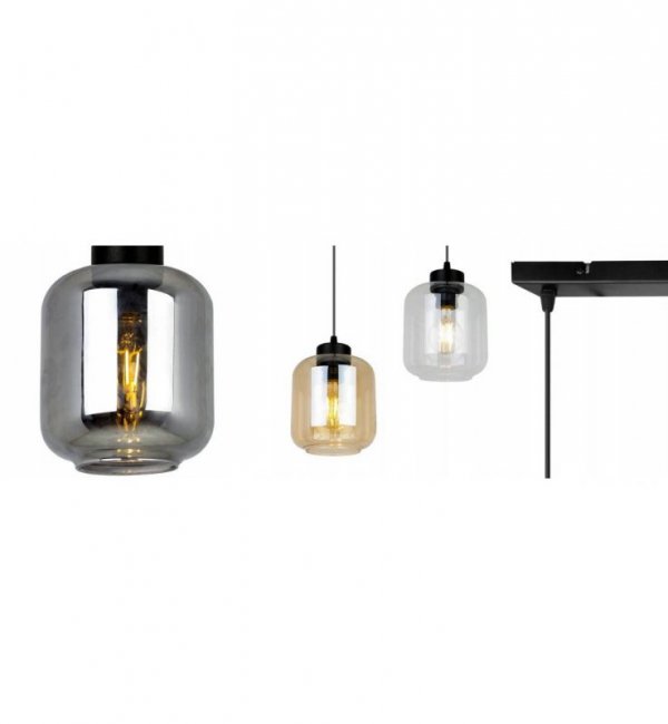 Lampa wisząca ze szklanymi kloszami - NOVALJA 2395/4L LIGHT HOME
