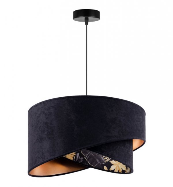 Lampa Nowoczesna Wisząca Żyrandol Abażur Glamour MEDIOLAN E27 LIGHT HOME