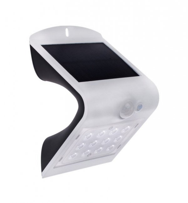 Lampka solarna LED BUTTERFLY, ogrodowa, kinkiet natynkowy, biały, czujniki, nowoczesny, 1,5W
