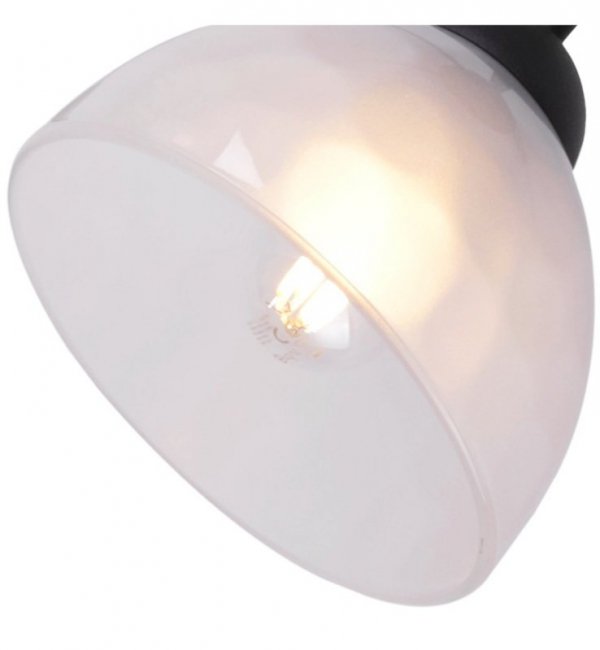 Lampa wisząca VENICE, sufitowa, żyrandol, mleczne białe klosze, czarna konstrukcja, do kuchni