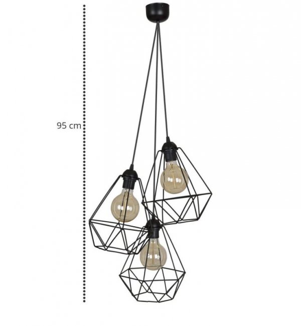 Lampa 3-płomienna LOFT Industrialna - FUSION 1545/3/L