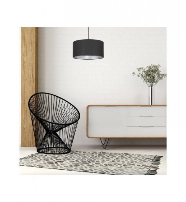 LAMPA WISZĄCA Z ABAŻUREM ZE SREBRNYM ŚRODKIEM SHADE HOME