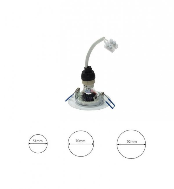 Oczko sufitowe LED, okrągłe, GU10, 1x5W, białe