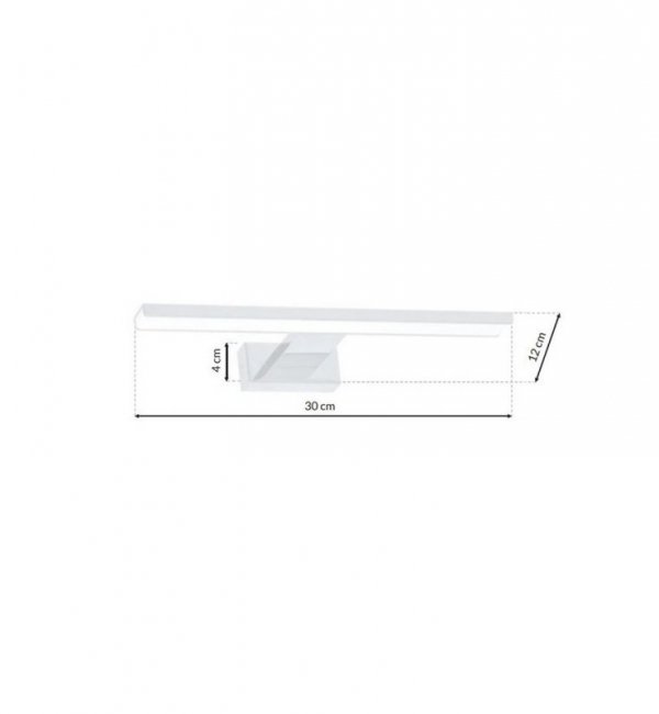 Kinkiet LED lampa ścienna nad lustro SHINE, biały, 30cm do łazienki, przedpokoju