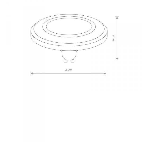 NOWODVORSKI 9345 ŻARÓWKA LENS LED GU10 ES111 9W 3000K CIEPŁA