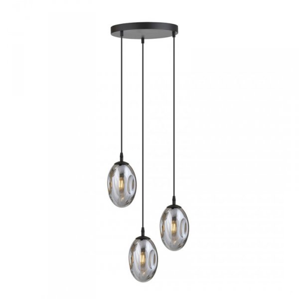 LAMPA WISZĄCA SZKLANA NAD STÓŁ DO SALONU JADALNI EMIBIG ASTRAL 3 BL PREMIUM GRAFIT