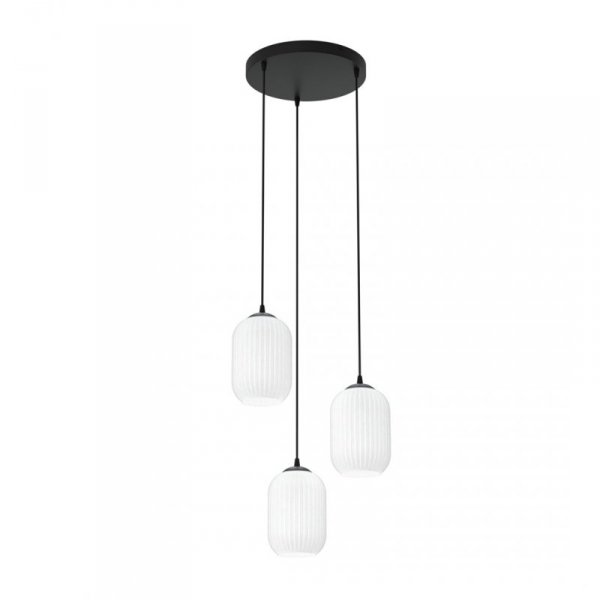 LAMPA WISZĄCA SZKLANA NOWOCZESNA EMIBIG VERDI 3 BL PREM OPAL oprawa oświetleniowa