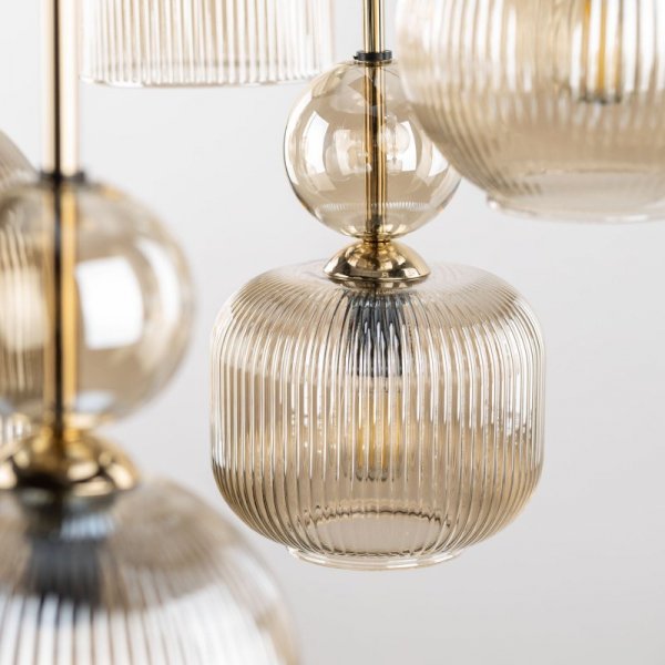 SOPHIA COGNAC LAMPA WISZĄCA 8XE14