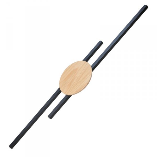 TK LIGHTING JAVA BLACK WOOD 1369 KINKIET METALOWY CZARNY Z DREWNEM NOWOCZESNY LED