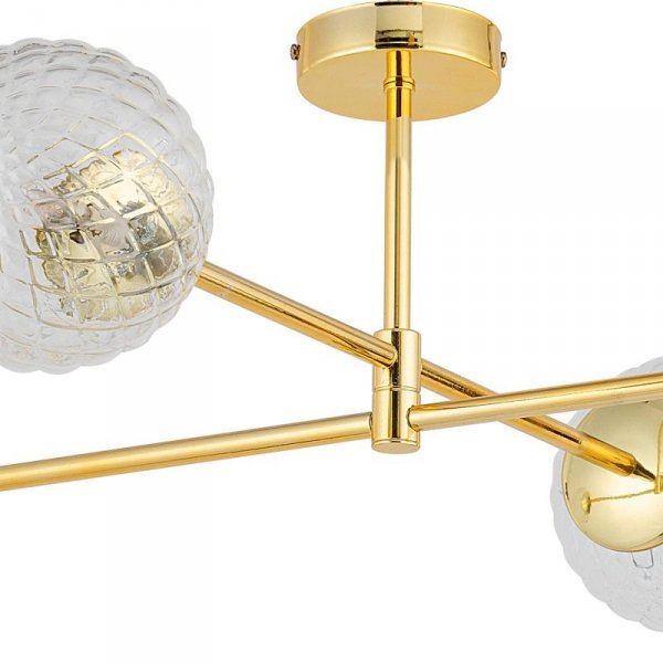 TK LIGHTING CADIX GOLD 4607 LAMPA SUFITOWA ZŁOTA SZKLANE KLOSZE KULE