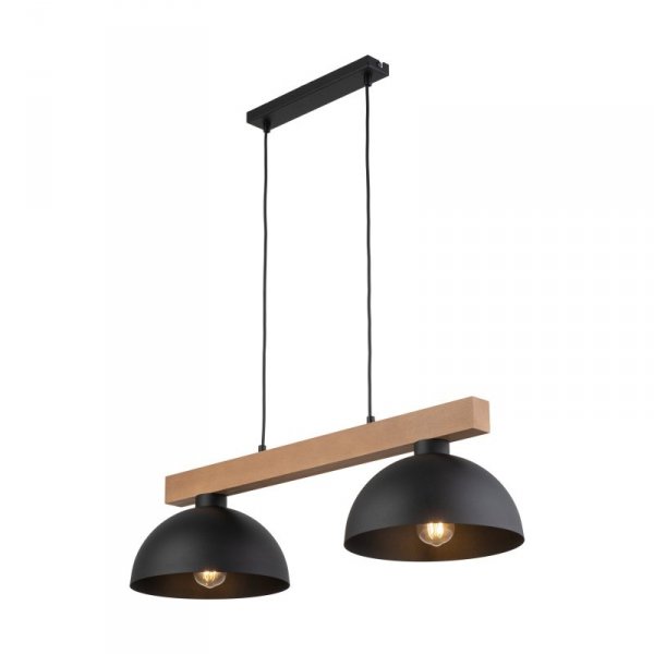 TK LIGHTING OSLO BLACK 4711 LAMPA WISZĄCA INDUSTRIALNA DREWNIANA CZARNA NAD STÓŁ