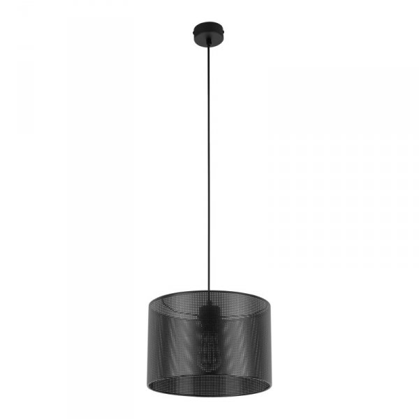 TK LIGHTING MORENO 4991 LAMPA WISZACA CZARNA Z ABAŻUREM 30CM
