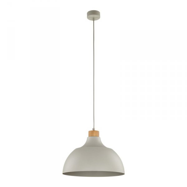 TK LIGHTING CAP BEIGE 5664 LAMPA WISZĄCA BEŻOWA METALOWA NAD STÓŁ Z DREWNEM