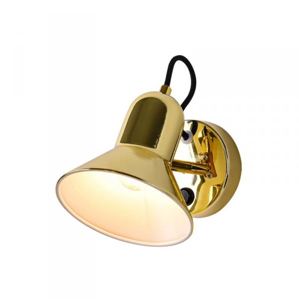 KINKIET ZŁOTY Z WŁĄCZNIKIEM NOWOCZESNY METALOWY DO SYPIALNI SALONU  LIGHT PRESTIGE ASTAMA LP-1122/1W GD