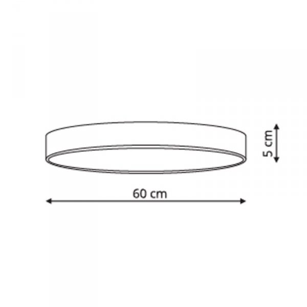 PLAFON CZARNY OKRĄGŁY 60CM DUŻY BARWA CIEPŁA 3000K  45W LIGHT PRESTIGE RAPIDO LP-433/1C 3L BK