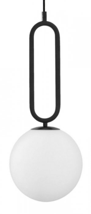 LAMPA WISZĄCA DEKORACYJNA KULA BIAŁA SZKLANA DO SALONU SYPIALNI KUCHNI JADALNI LUCES EXCLUSIVAS PINTO LE41765