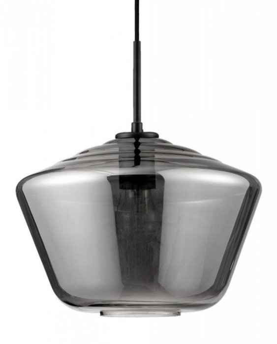 LAMPA WISZĄCA CZARNA KLOSZ SMOKY GRAFITOWY SZKLANY LUCES EXCLUSIVAS CANETE LE41940
