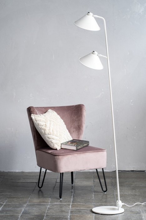 ARGON GABIAN 4997 LAMPA PODŁOGOWA BIAŁA Z KLOSZEM REGULOWANA