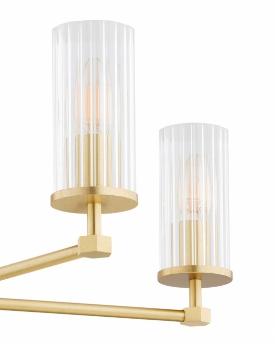 LAMPA WISZĄCA DUŻY ŻYRANDOL ZŁOTY DO SALONU MOSIĄDZ SZCZOTKOWANY W STYLU GLAMOUR ELEGANCKI NOWOCZESNY SZKLANE KLOSZE ARGON HAMPTON 2177