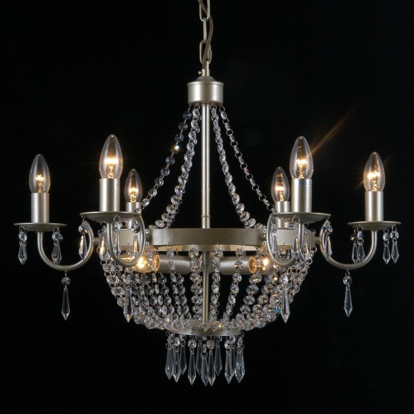 ITALUX CORTINA PND-30138-6+3 LAMPA WISZĄCA GLAMOUR Z KRYSZTAŁKAMI ŚWIECZNIKOWA DO SALONU