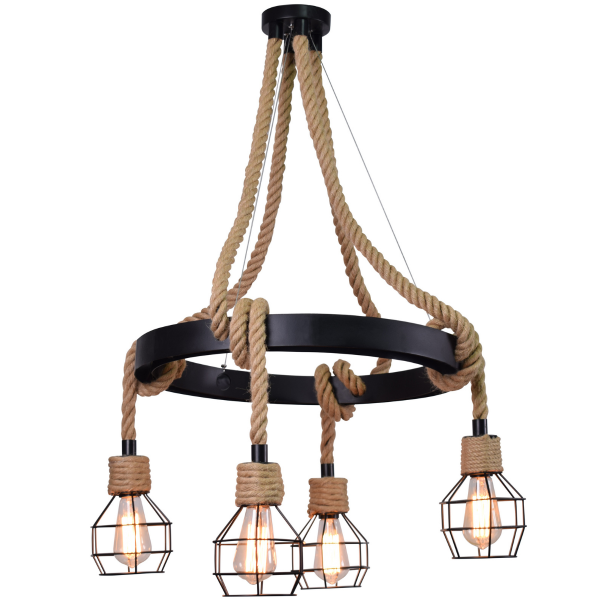 GOLDLUX POLUX ALEGRA 312495 LAMPA WISZĄCA SZNURY NA KOLE INDUSTRIALNA LOFT