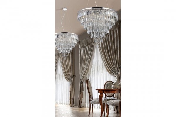 AZZARDO KALABRIA XL PENDANT AZ2926 LAMPA WISZĄCA KRYSZTAŁOWA ŻYRANDOL EFEKTOWNY GLAMOUR