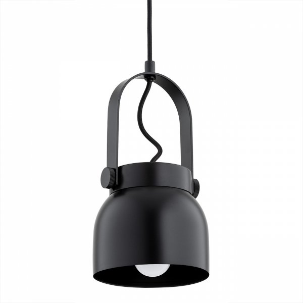 LAMPA WISZĄCA CZARNA METALOWA INDUSTRIALNA DO KUCHNI NAD STÓŁ 14CM ARGON LOGAN 8291