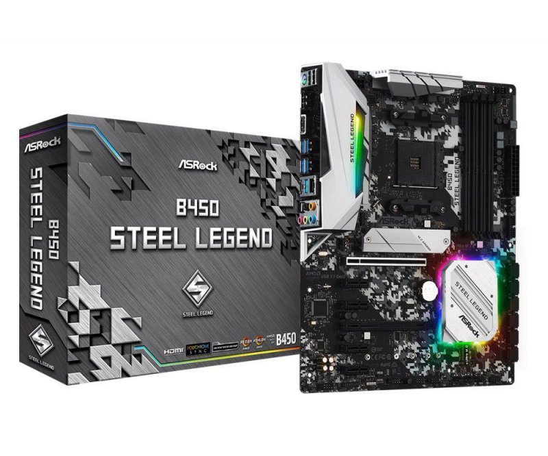 Płyta ASRock B450 Steel Legend /AMD B450/DDR4/SATA3/M.2/USB3.1/PCIe3.0/AM4/ATX