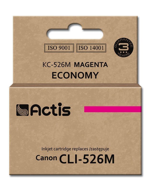 Tusz ACTIS KC-526M (zamiennik Canon CLI-526M; Standard; 10 ml; czerwony)