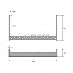 11.106 Stopień kontenera do przyspawania prosty