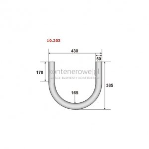 10.203 Hak kontenera d=50 R=165 L=430