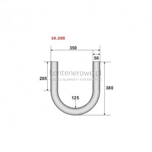 10.205 Hak kontenera d=50 R=125 L=350