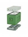 6-frame hive  - Dadant - painted (green - gray)