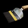 Stainless steel uncapping fork - straight needles