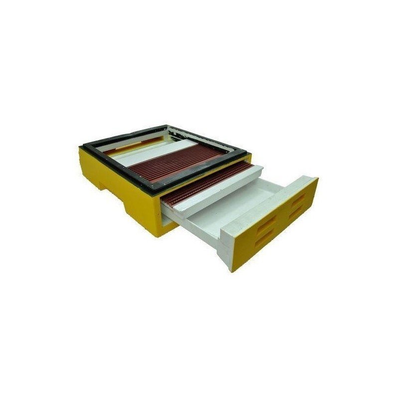 Bottom board pollen trap for Dadant and Langstroth beehives, painted