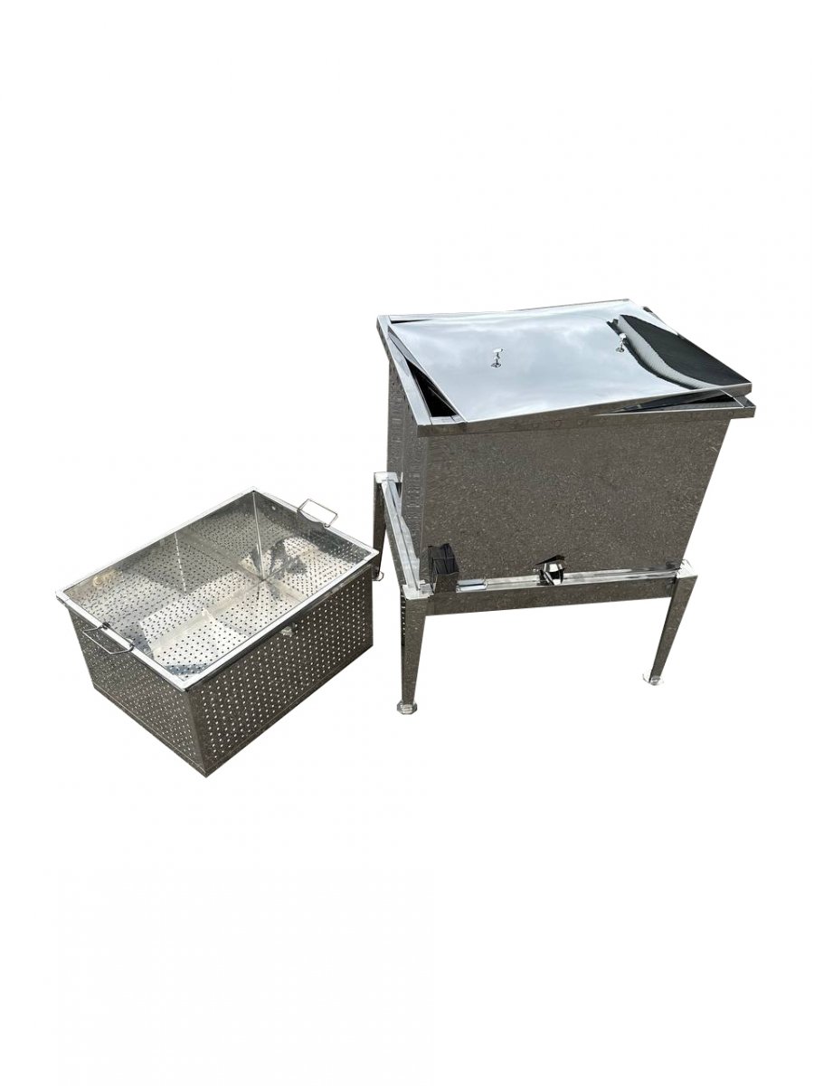 Steam wax melter, 15/22 frames (Wielkopolska 360 mm), stainless steel nuotrauka 4