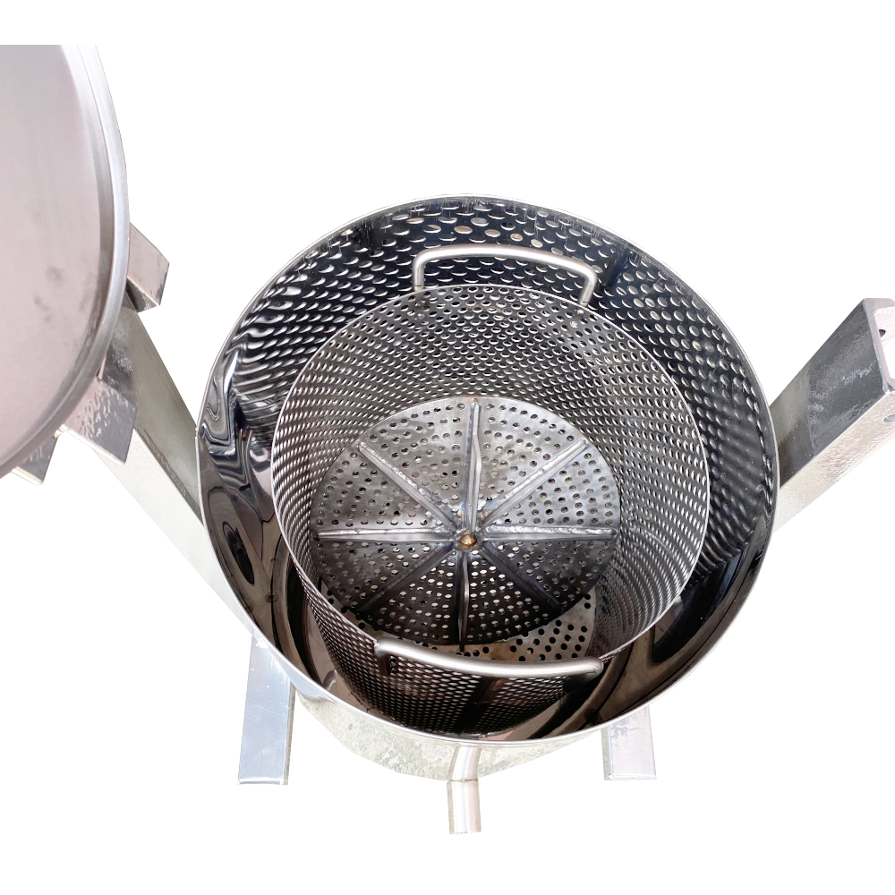 Steam wax melter with manual press, 29 l, stainless steel nuotrauka 3