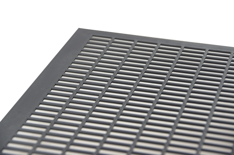 Excluder, thick, horizontal, plastic ( 420 mm x 420 mm) – black