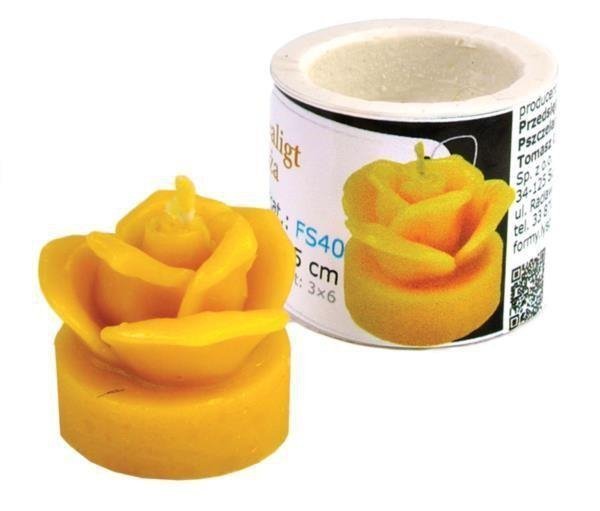 Forma silikonowa Tealight róża – wys. 3,5cm