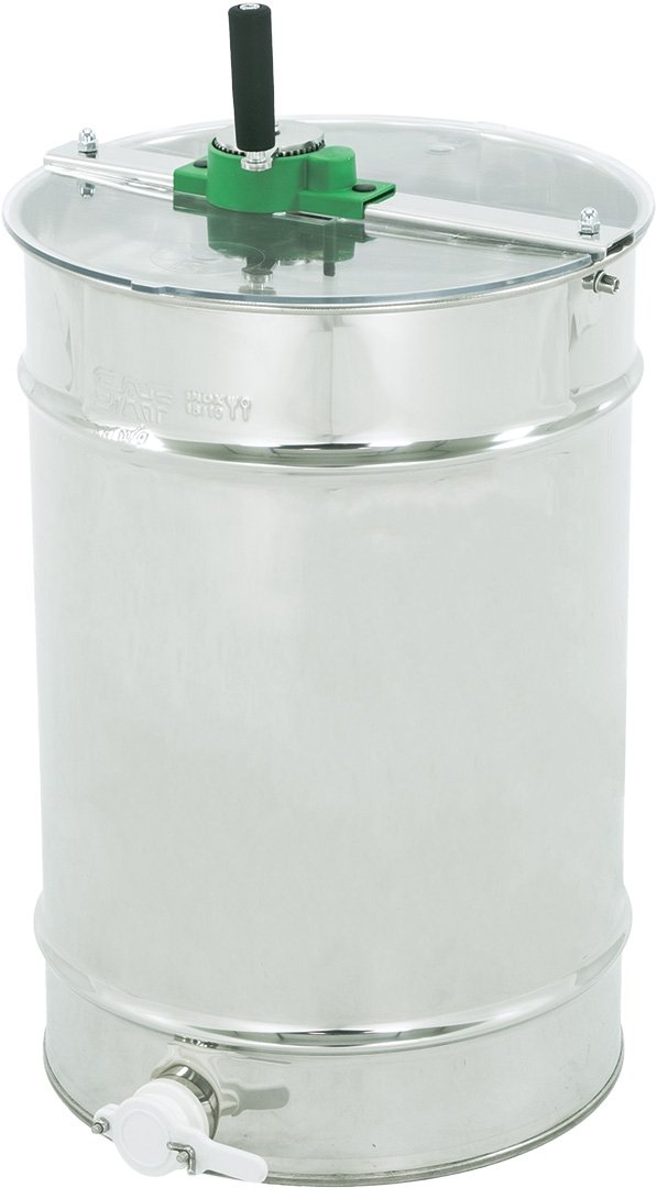 Tangential 2-frame honey extractor Ø420 mm, frame: 2/4 DB, manual (top drive), without legs – SAXO