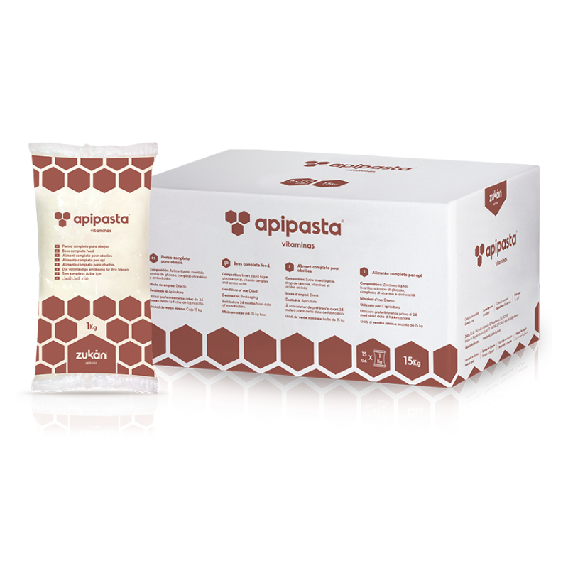 Apipasta Vitaminas. Wysokoenergetyczna pasta dla pszczół z witaminami i aminokwasami  