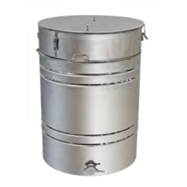 Odstojnik 250L z sitem i uchwytami, zawór wspawany 