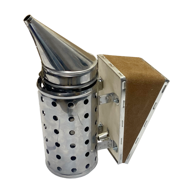 Large smoker with cartridge (stainless/leather bellows)